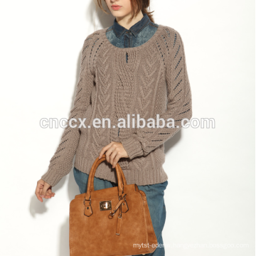 17PKCS137 2017 knit wool cashmere knitted lady sweater